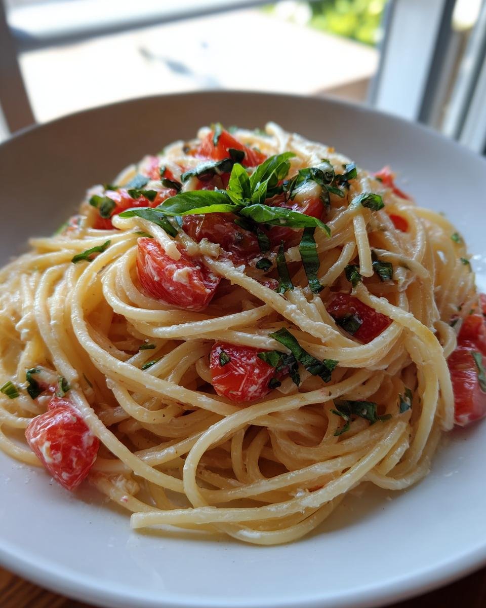 cottage cheese tomato pasta - detail 1