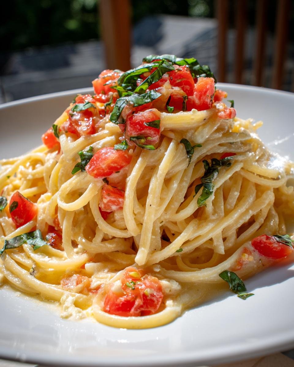 cottage cheese tomato pasta - detail 2