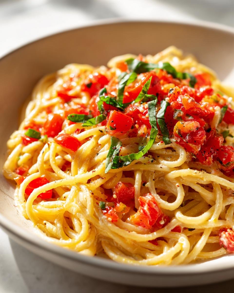 cottage cheese tomato pasta - detail 3