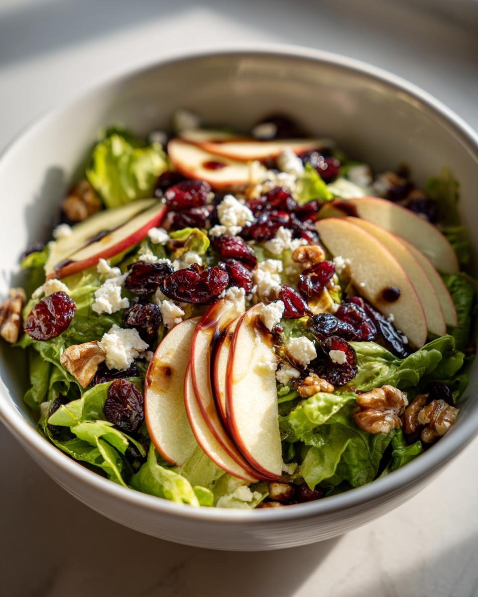 cranberry apple walnut salad - detail 2