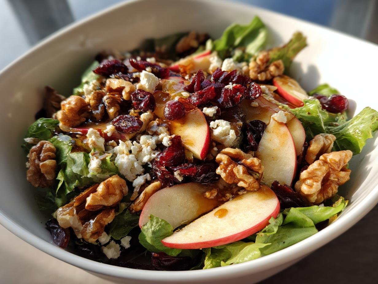 Irresistible 10-Minute Cranberry Apple Walnut Salad Recipe
