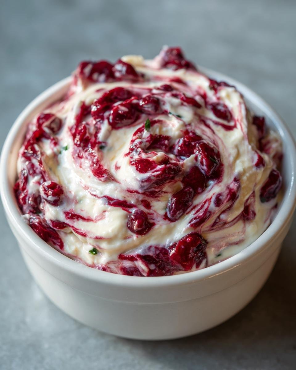 cranberry jalapeño cream cheese dip - detail 1