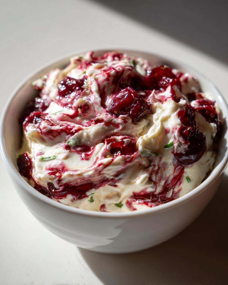 cranberry jalapeño cream cheese dip - detail 2