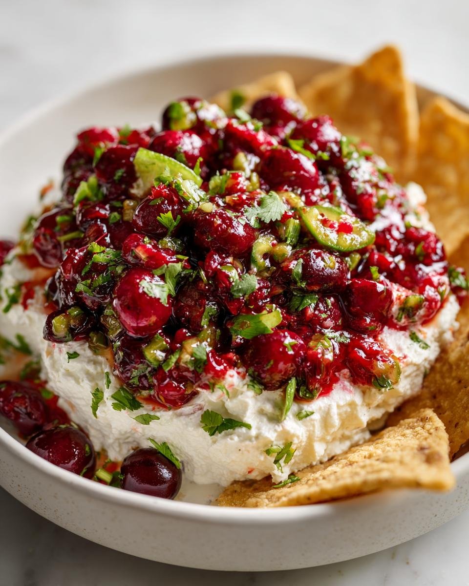 cranberry jalapeño dip - detail 1