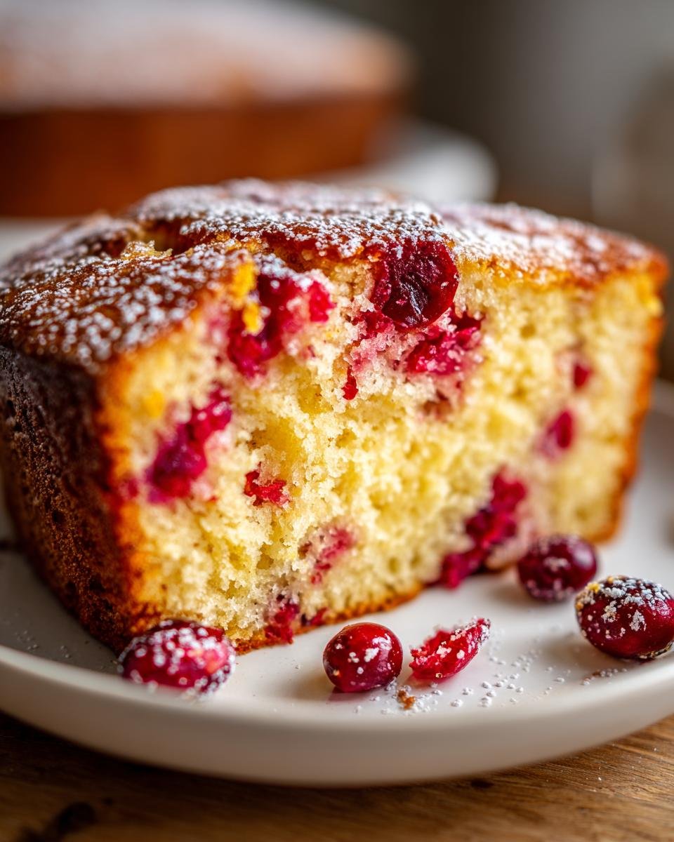 cranberry orange coffee cake - detail 1