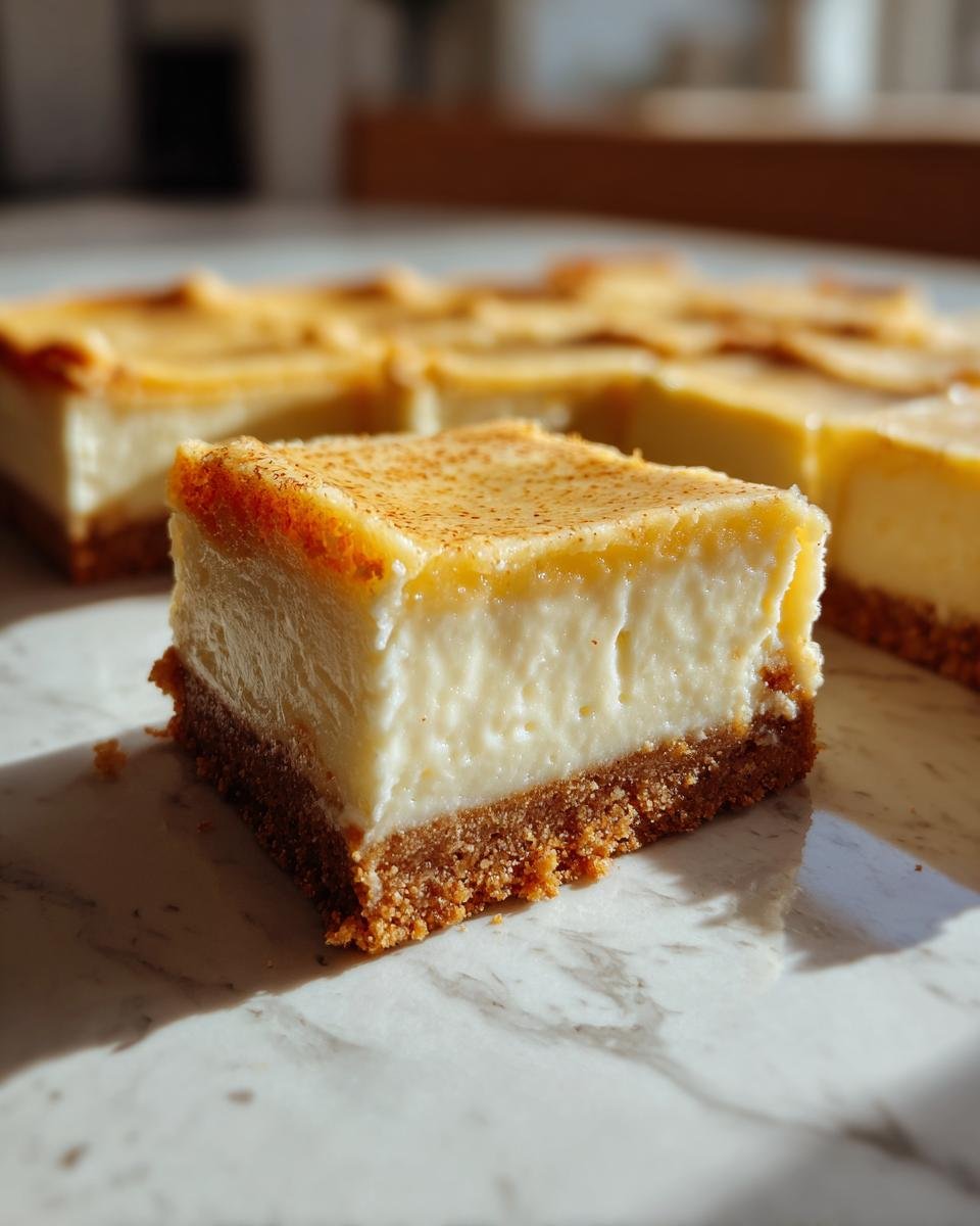 eggnog cheesecake bars - detail 1