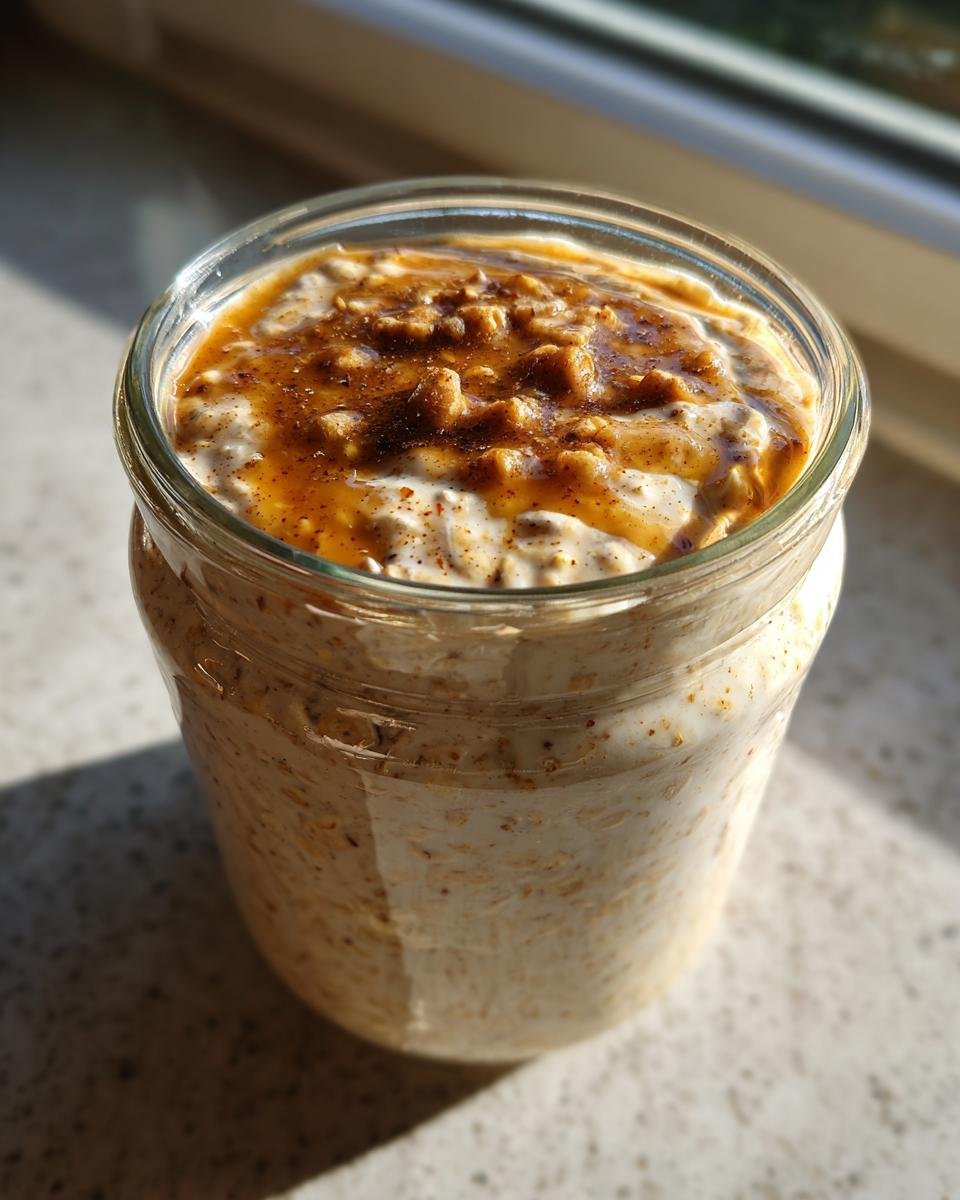 gingerbread overnight oats - detail 1