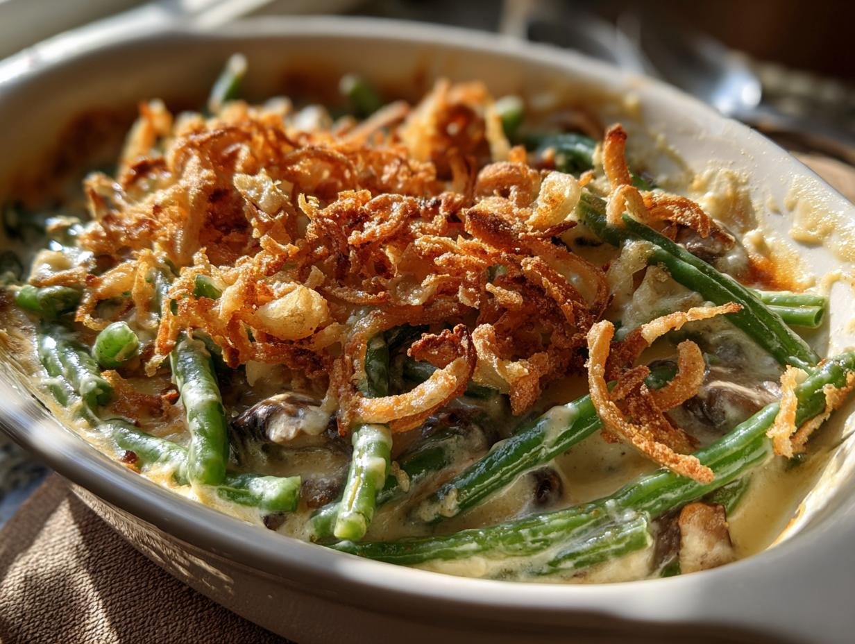 Irresistible Green Bean Casserole with Crispy Onions in 30 Minutes