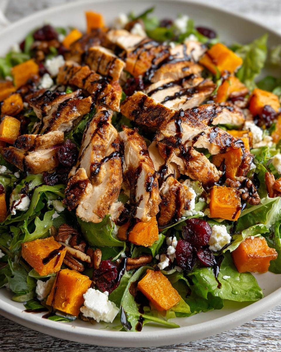 harvest chicken salad with butternut squash - detail 1