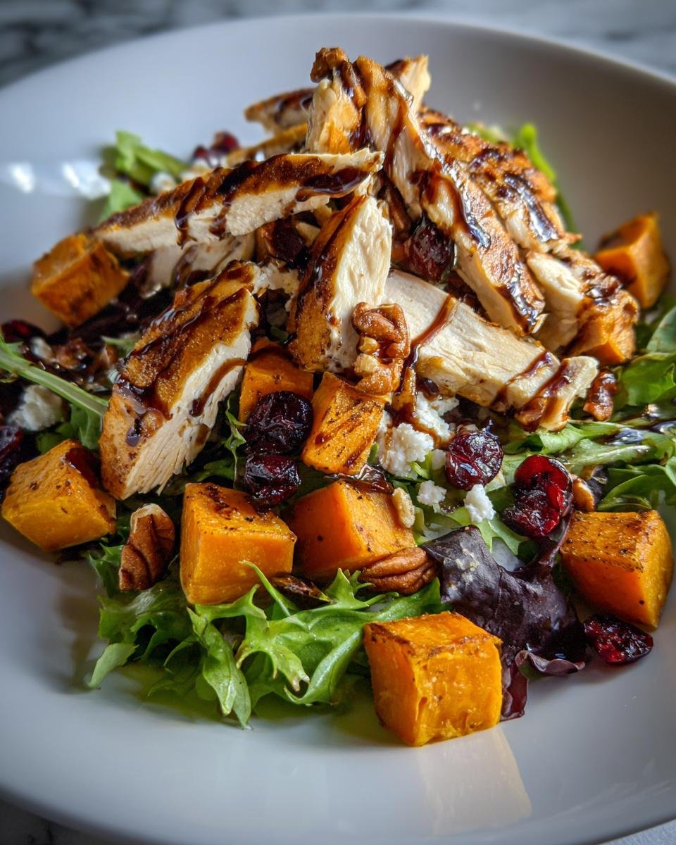 harvest chicken salad with butternut squash - detail 3