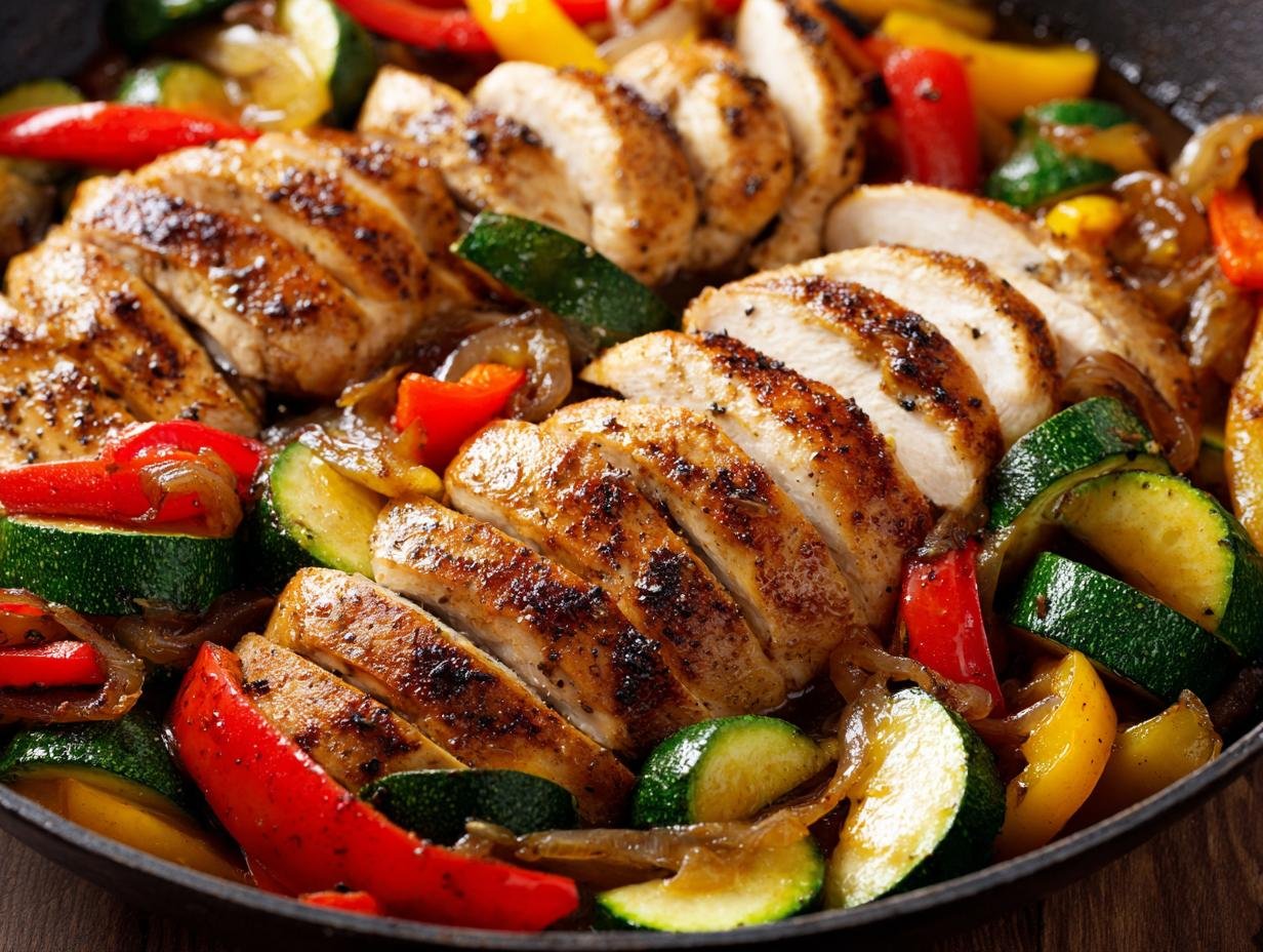 High Protein Chicken Skillet Dinner With 40g Protein Per Serving
