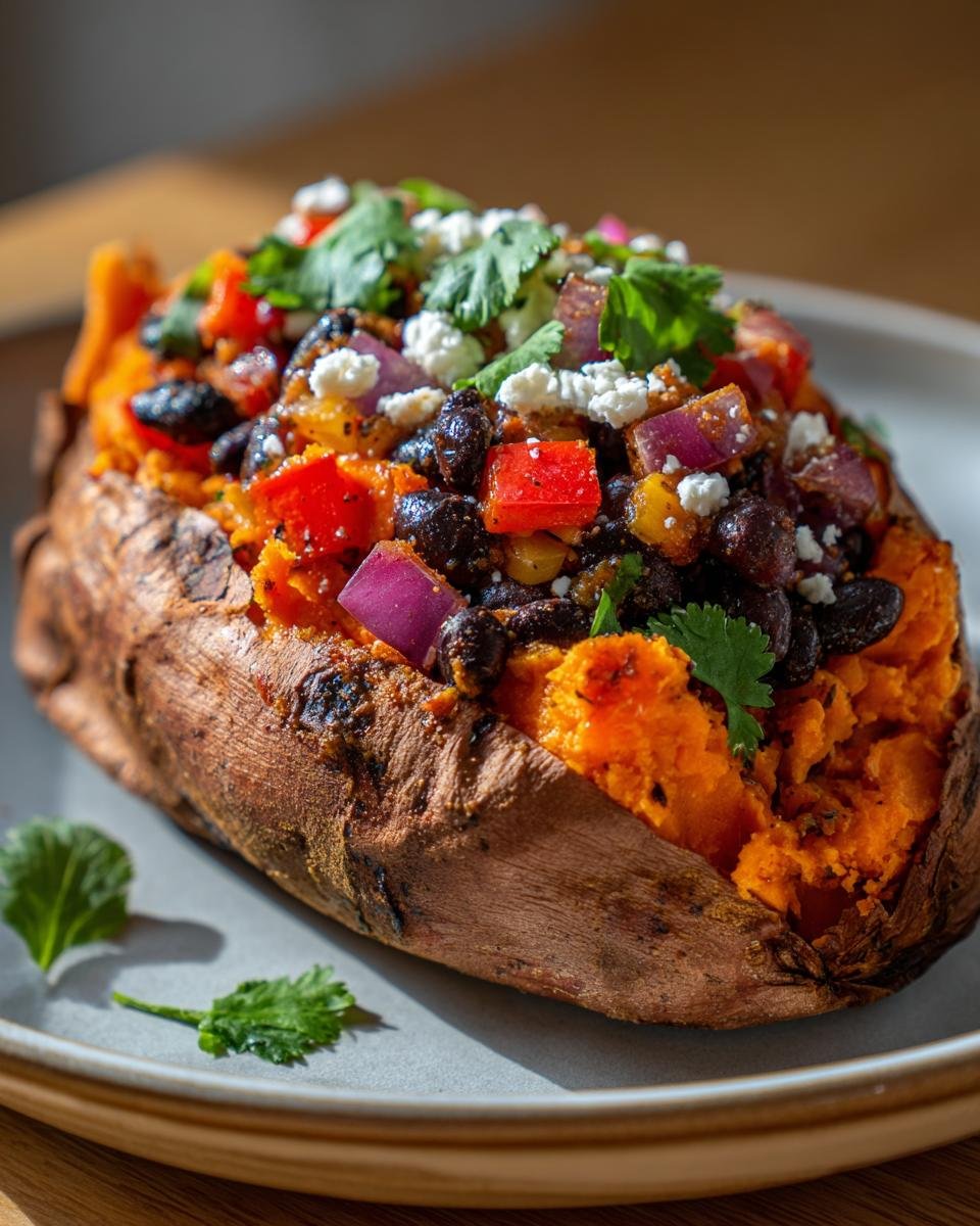 High Protein Stuffed Sweet Potatoes – 14g Protein Bliss