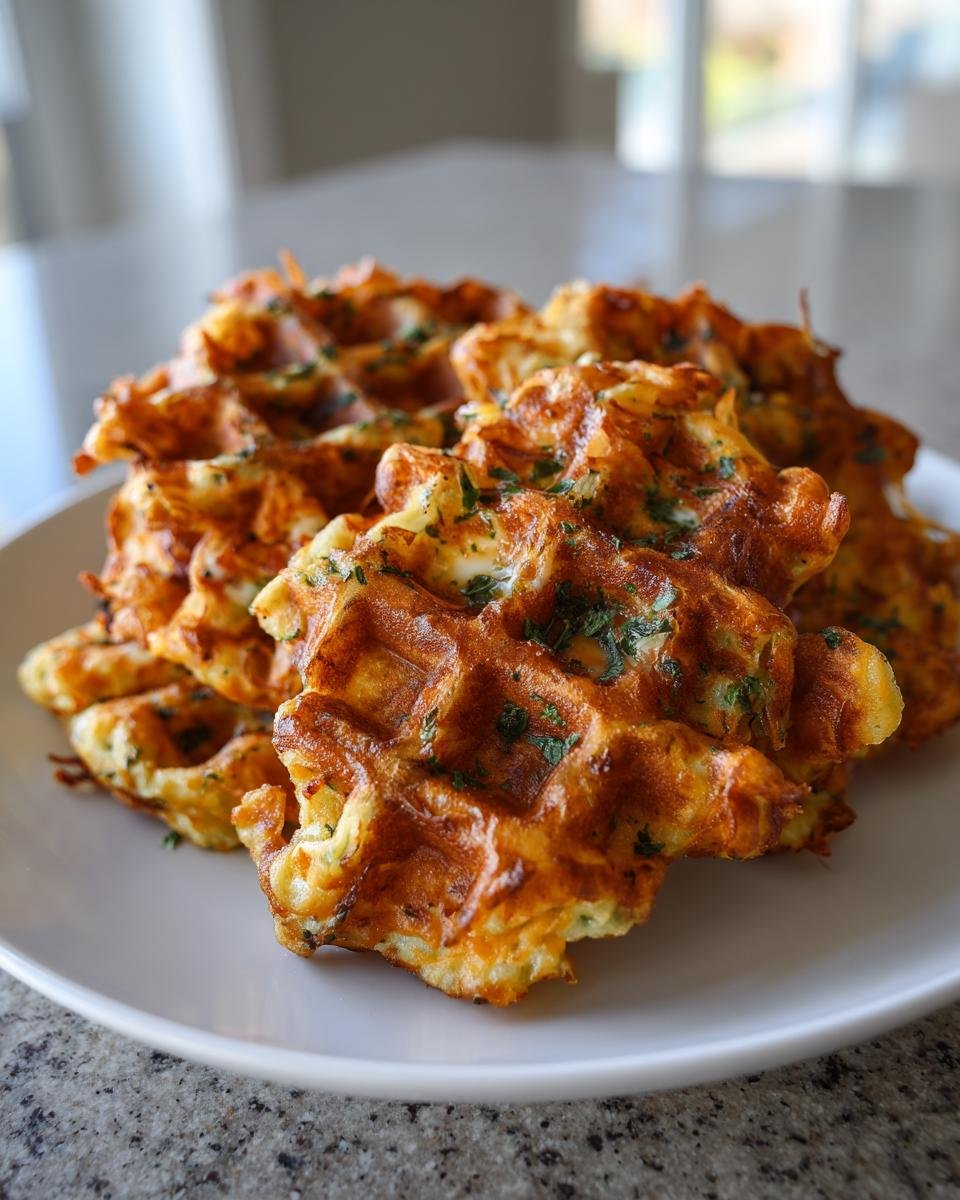 leftover stuffing waffles - detail 1