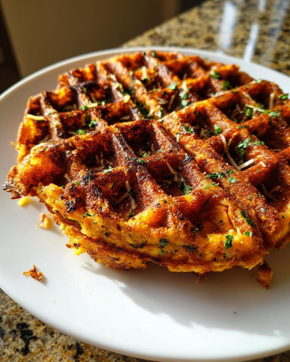 leftover stuffing waffles - detail 2