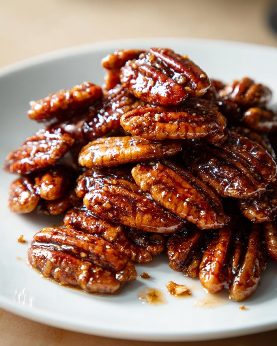 maple candied pecans​ - detail 1