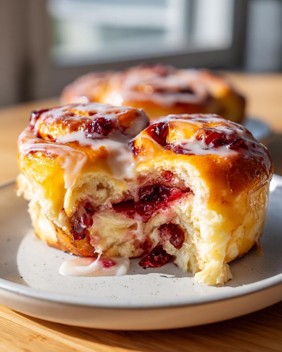 orange cranberry sweet rolls - detail 1