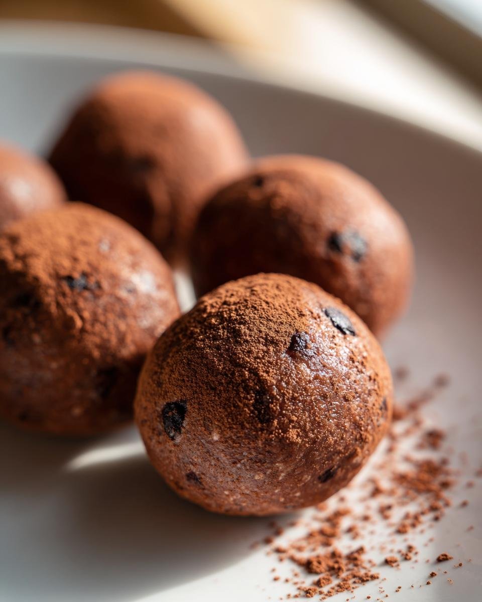 peppermint chocolate protein balls - detail 1