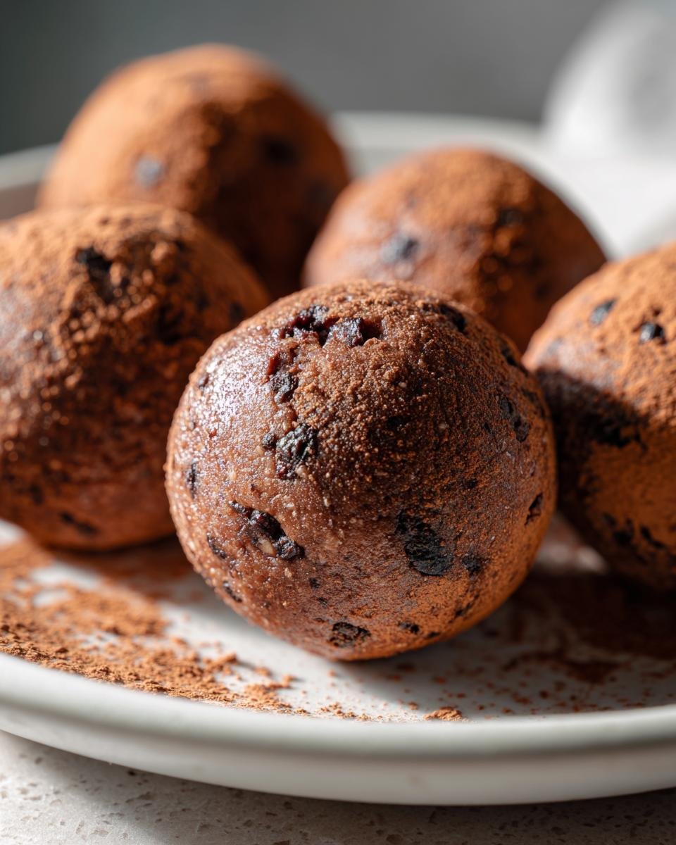 peppermint chocolate protein balls - detail 2