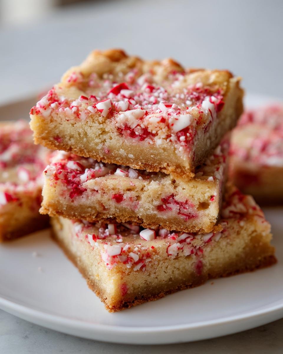 peppermint sugar cookie bars - detail 3