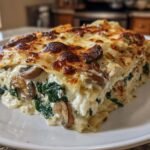 spinach mushroom white lasagna​