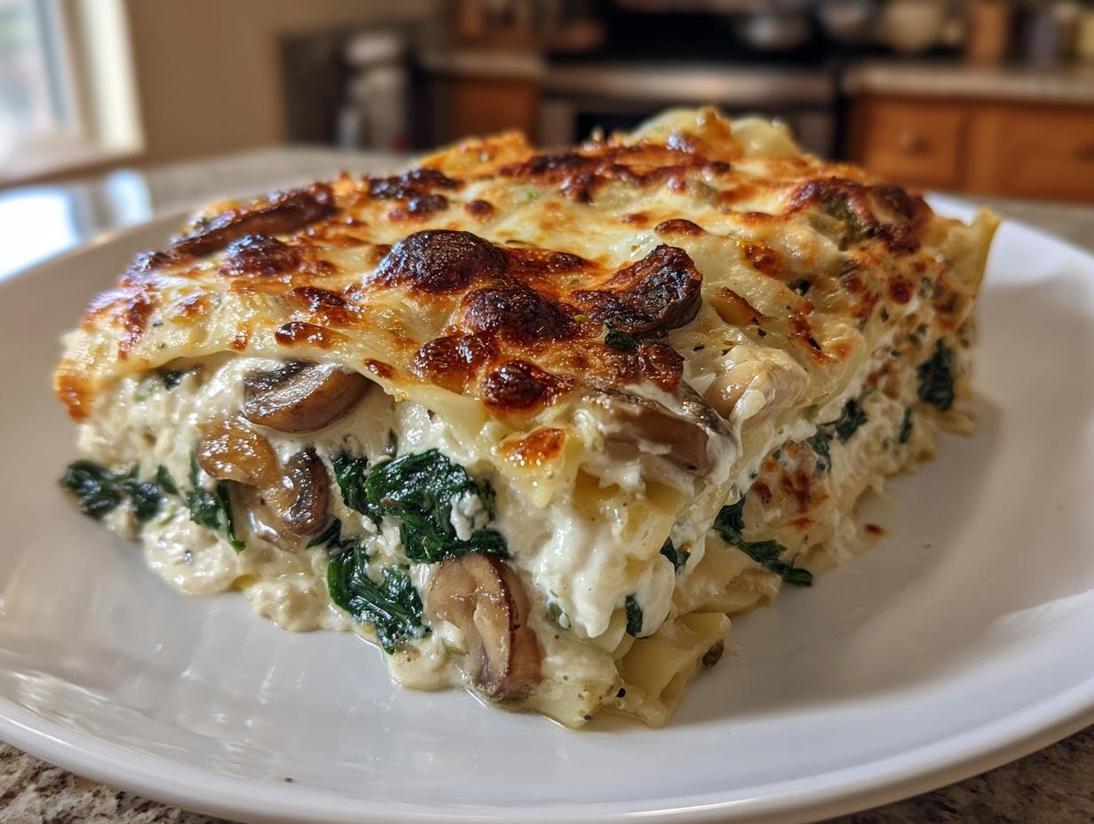 Creamy Spinach Mushroom White Lasagna Will Steal Your Heart