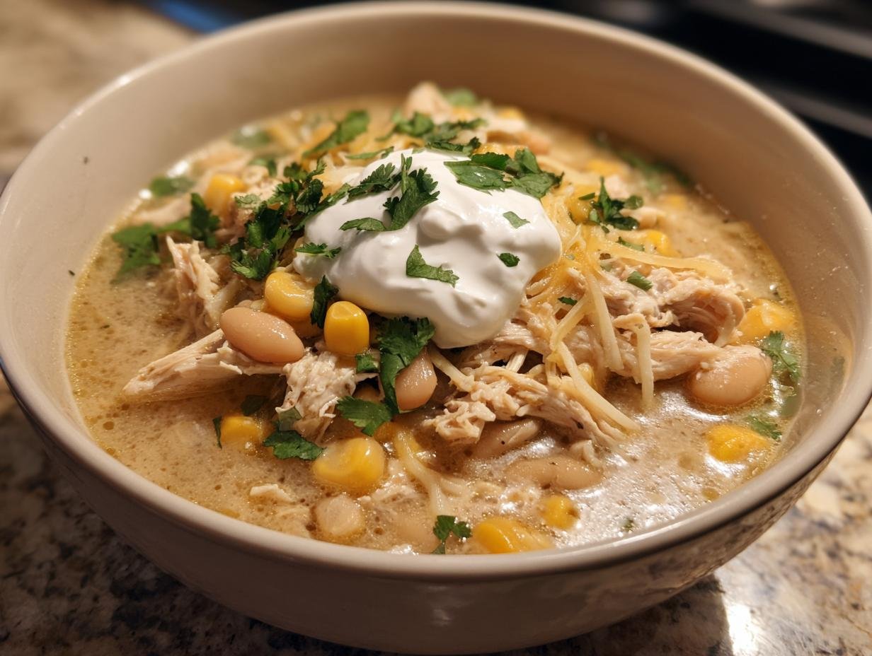 Creamy 5-Ingredient White Chicken Chili Crockpot Magic