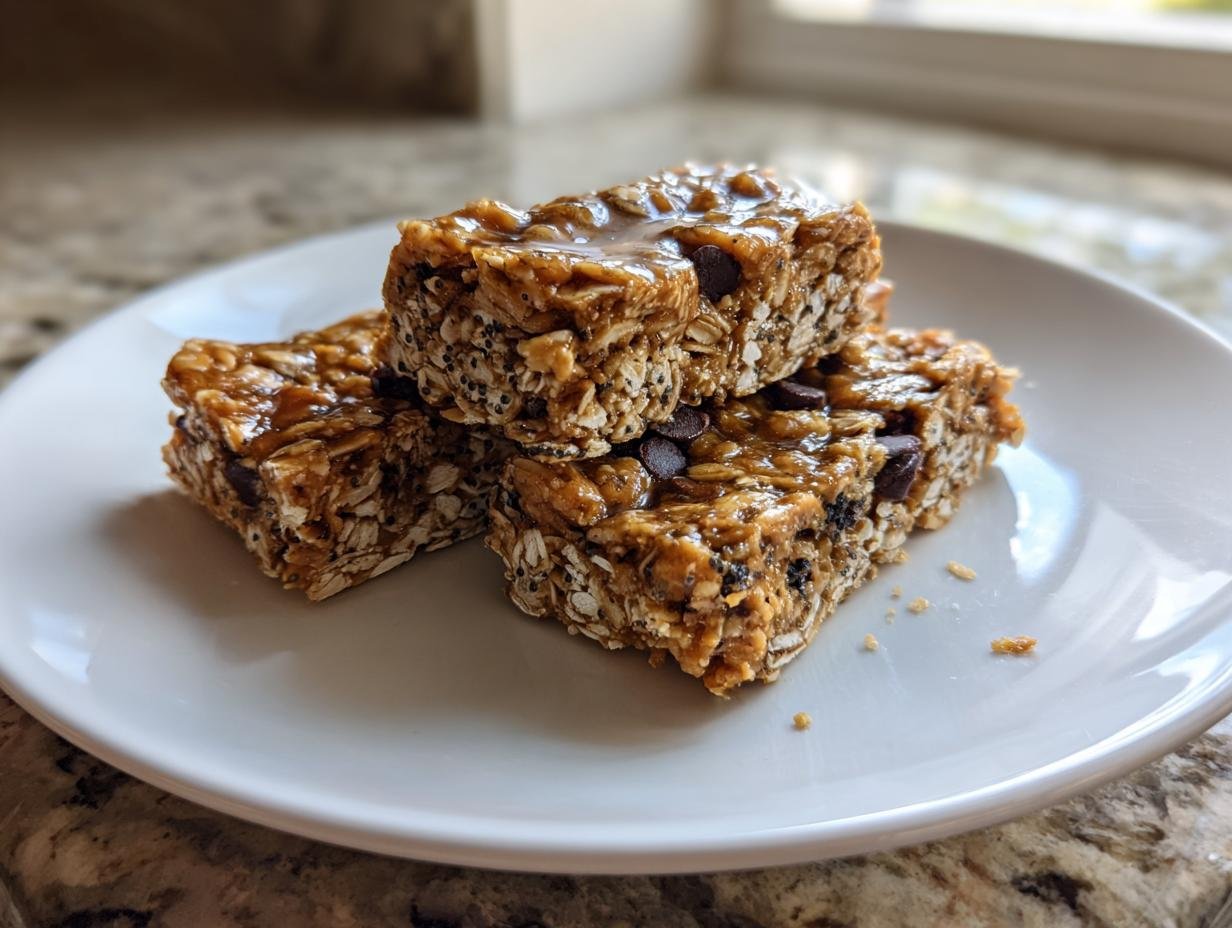 10-Minute High Protein No Bake Peanut Butter Protein Bars Recipe