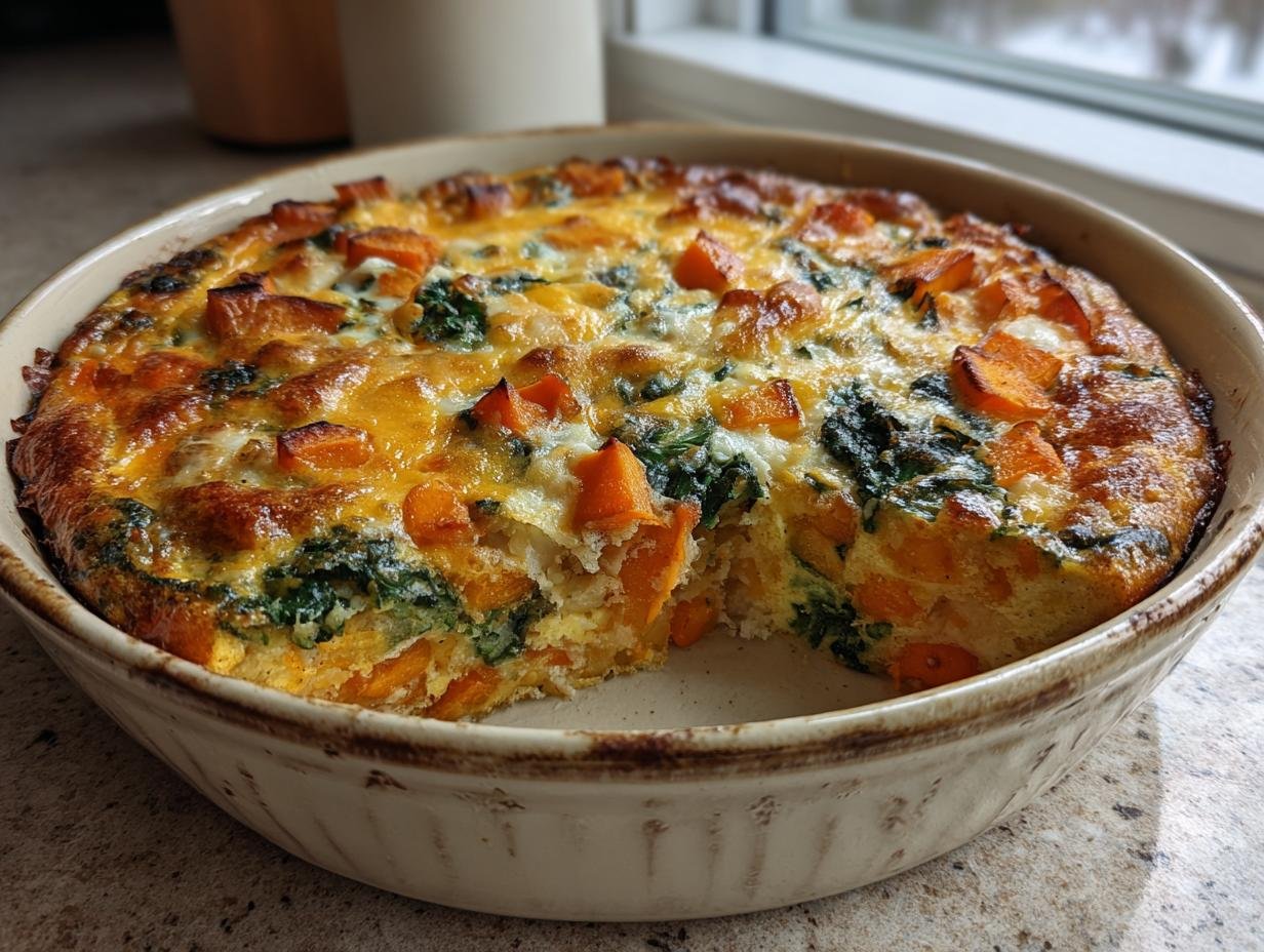 Hearty High Protein Winter Veggie Egg Bake Casserole in 40 Minutes