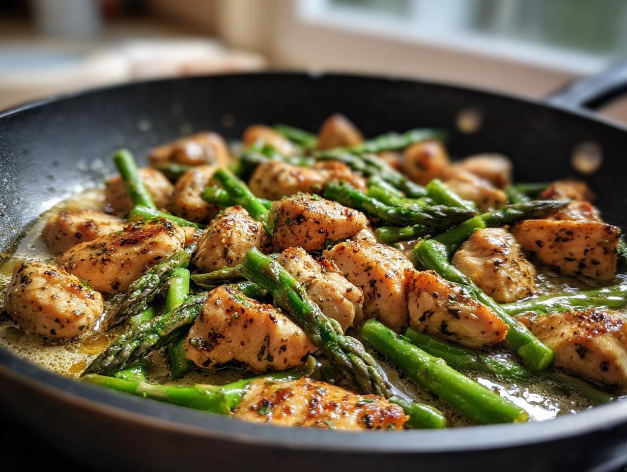 High Protein Chicken Asparagus Skillet: 38g Protein in 25 MinutesHigh Protein Chicken Asparagus Skillet: 25-Minute Protein Powerhouse