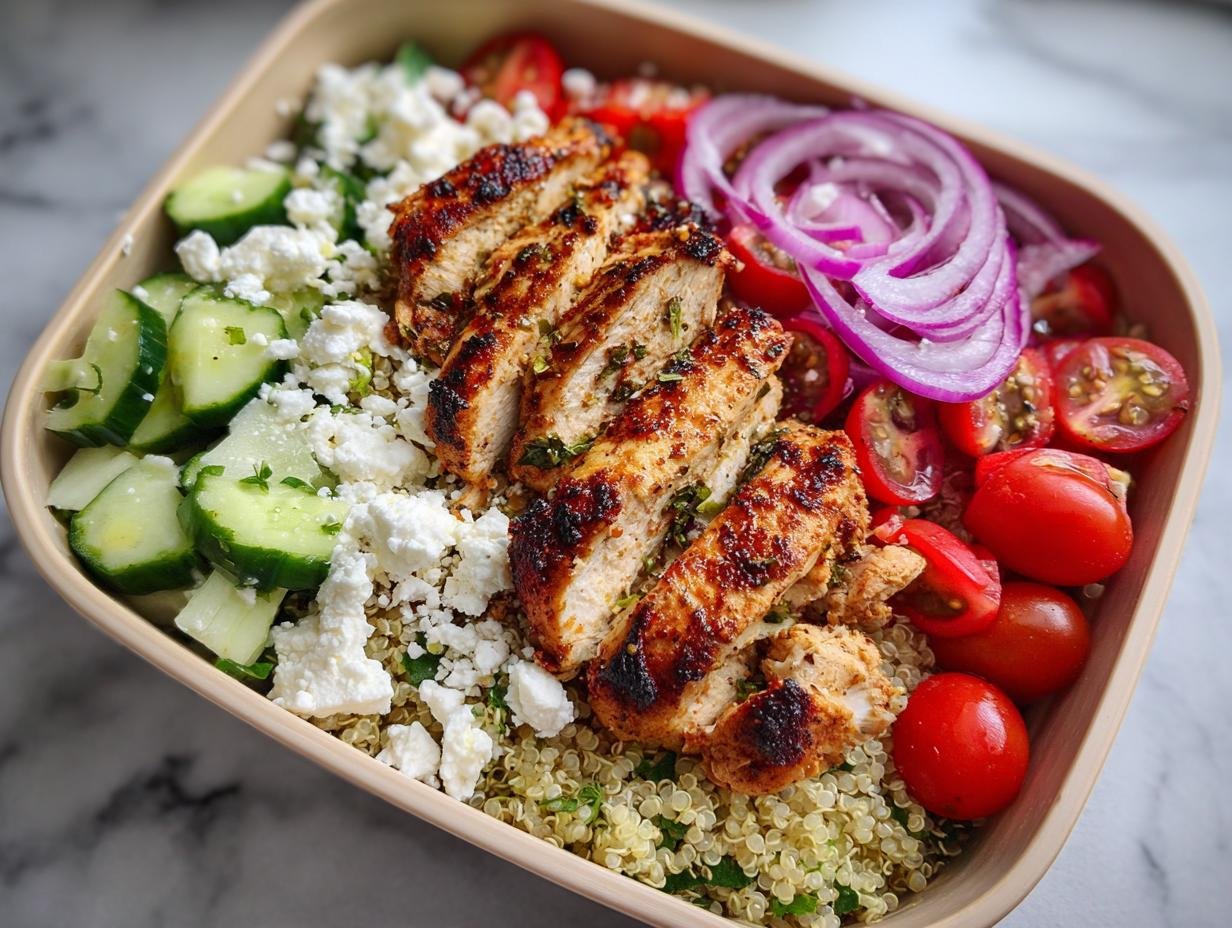 40g Protein Greek Chicken Meal Prep to Crush Hunger