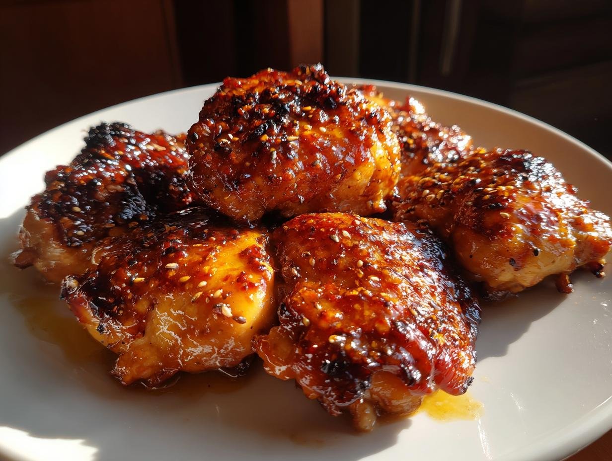 Juicy High Protein Honey Mustard Chicken Thighs in 30 Minutes