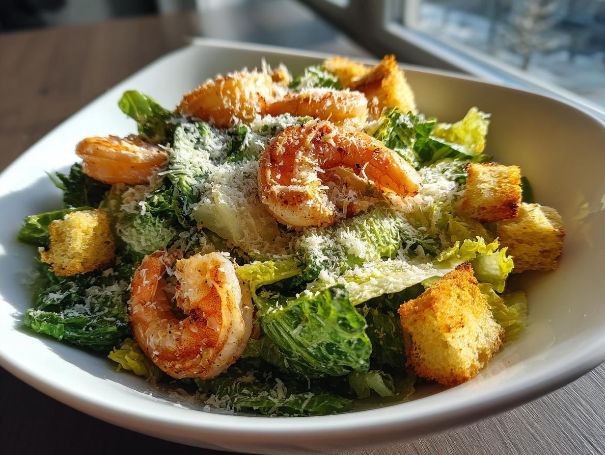 30g Protein Shrimp Caesar Salad – Irresistible & Healthy Feast