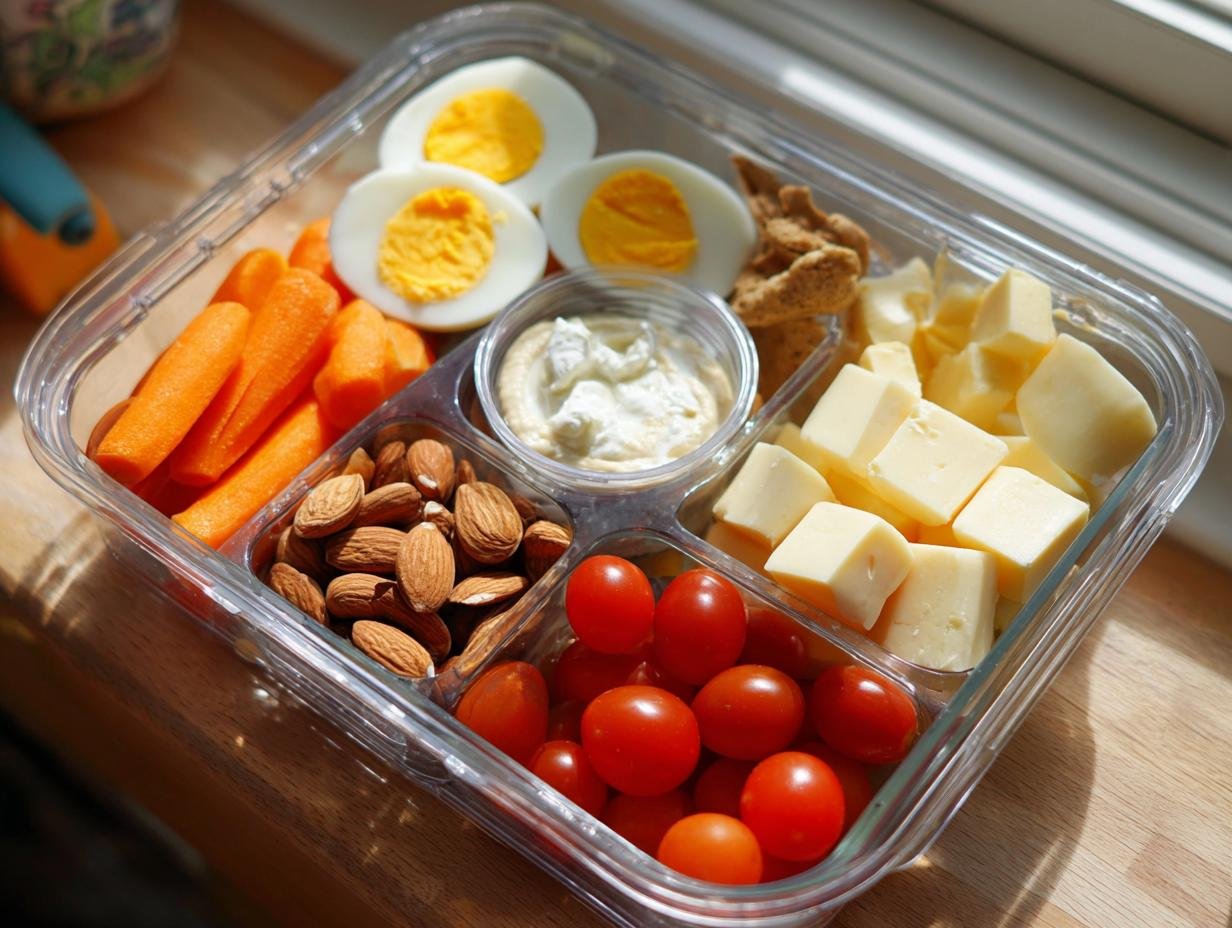 High protein snack box lunch ideas - detail 1