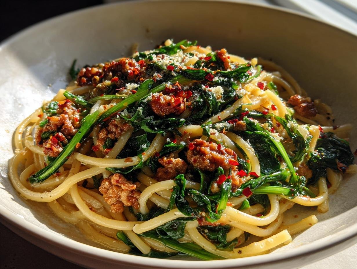 25-Minute Protein Pasta Arugula Sausage Style – Easy & Delicious!