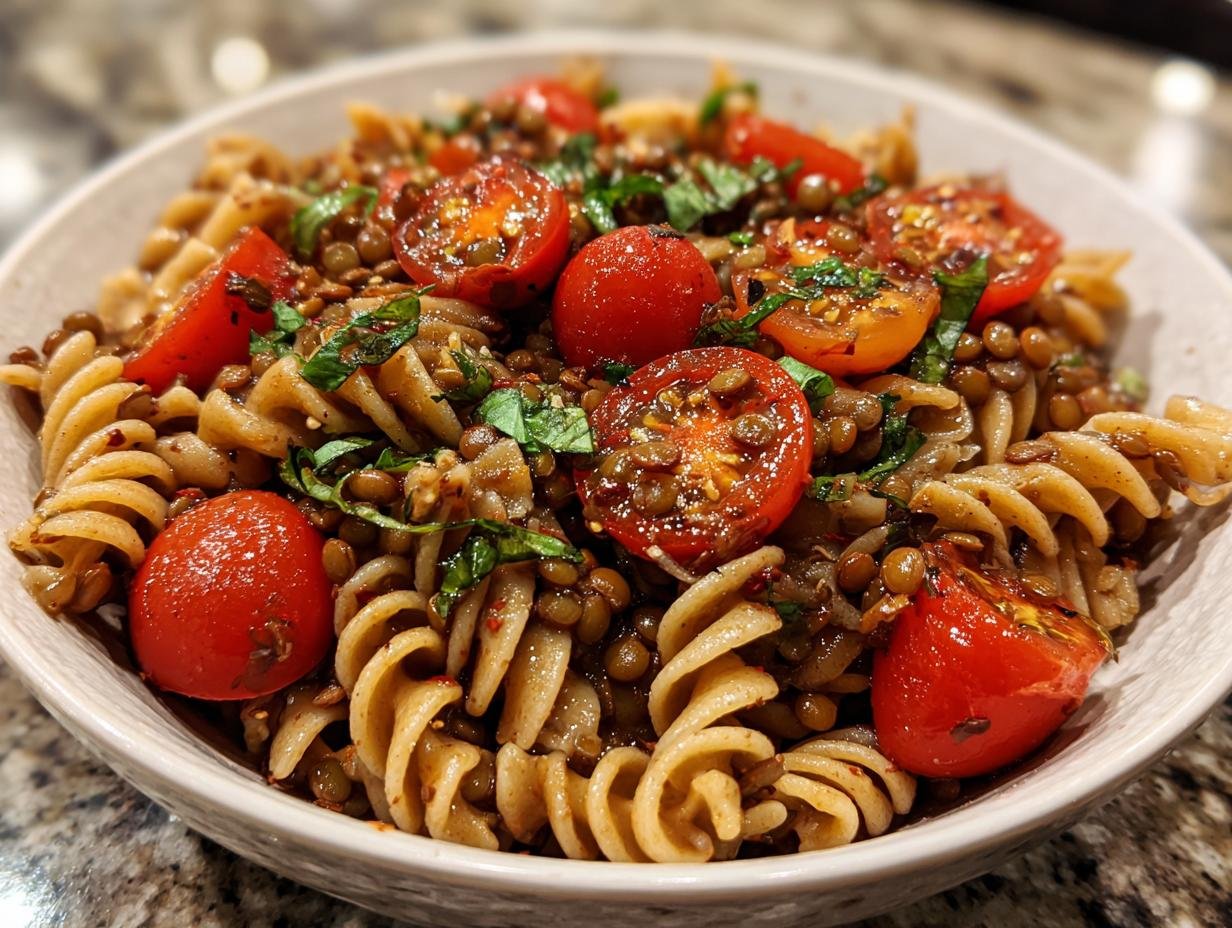 25-Minute Tomato Basil Vegan Pasta High Protein Magic