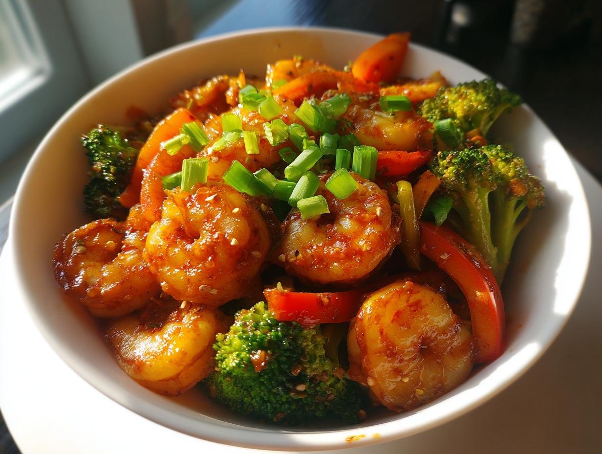 **Amazing 32g High Protein Shrimp Stir Fry in 20 Minutes**