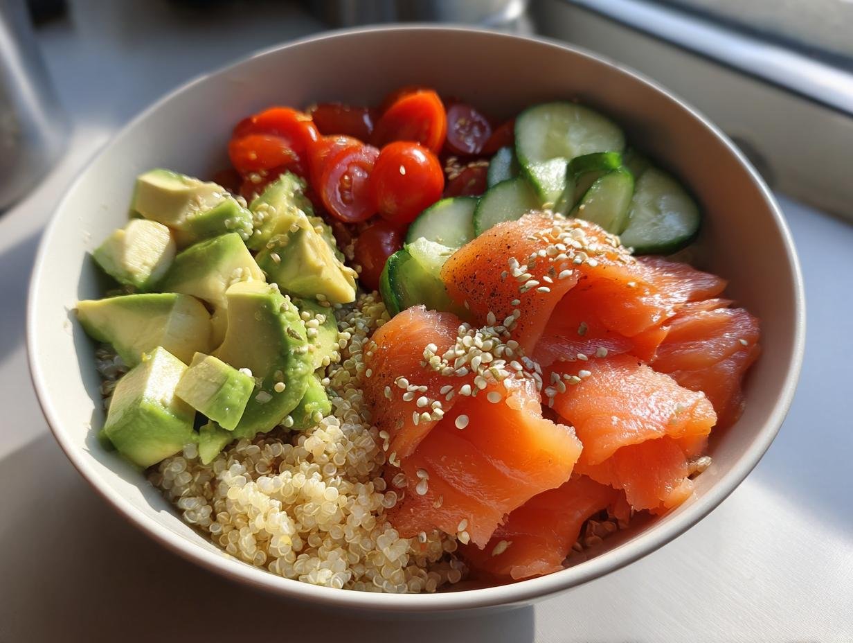 High Protein Smoked Salmon Bowl: 30g Protein in 10 Minutes