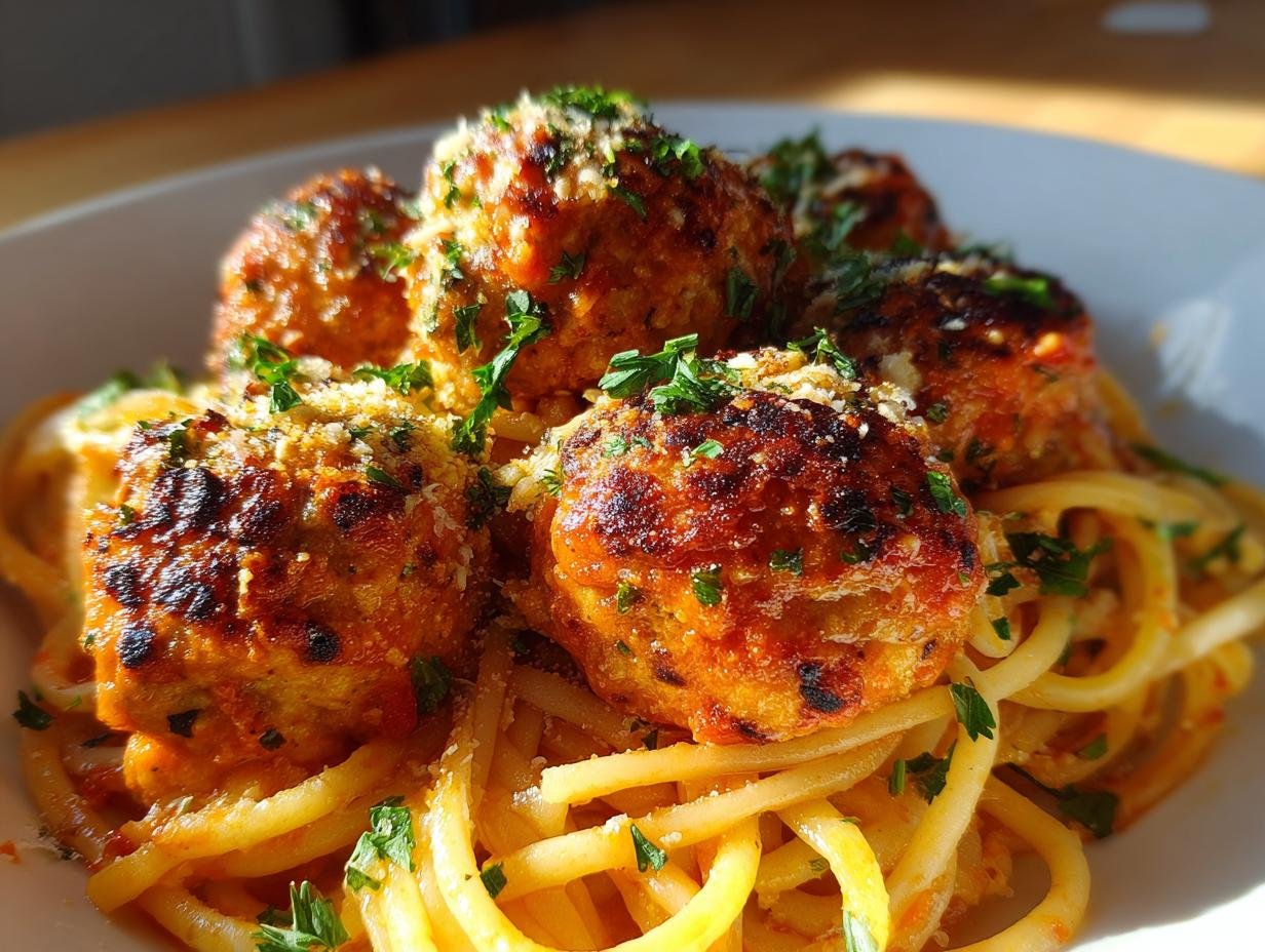 35g Protein Turkey Meatball Pasta That’s Shockingly Juicy