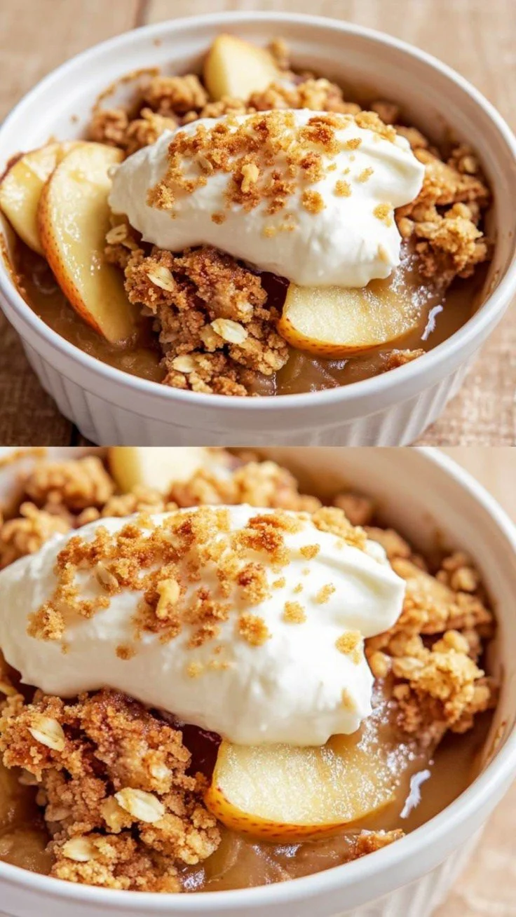 Healthy High Protein Apple Crisp