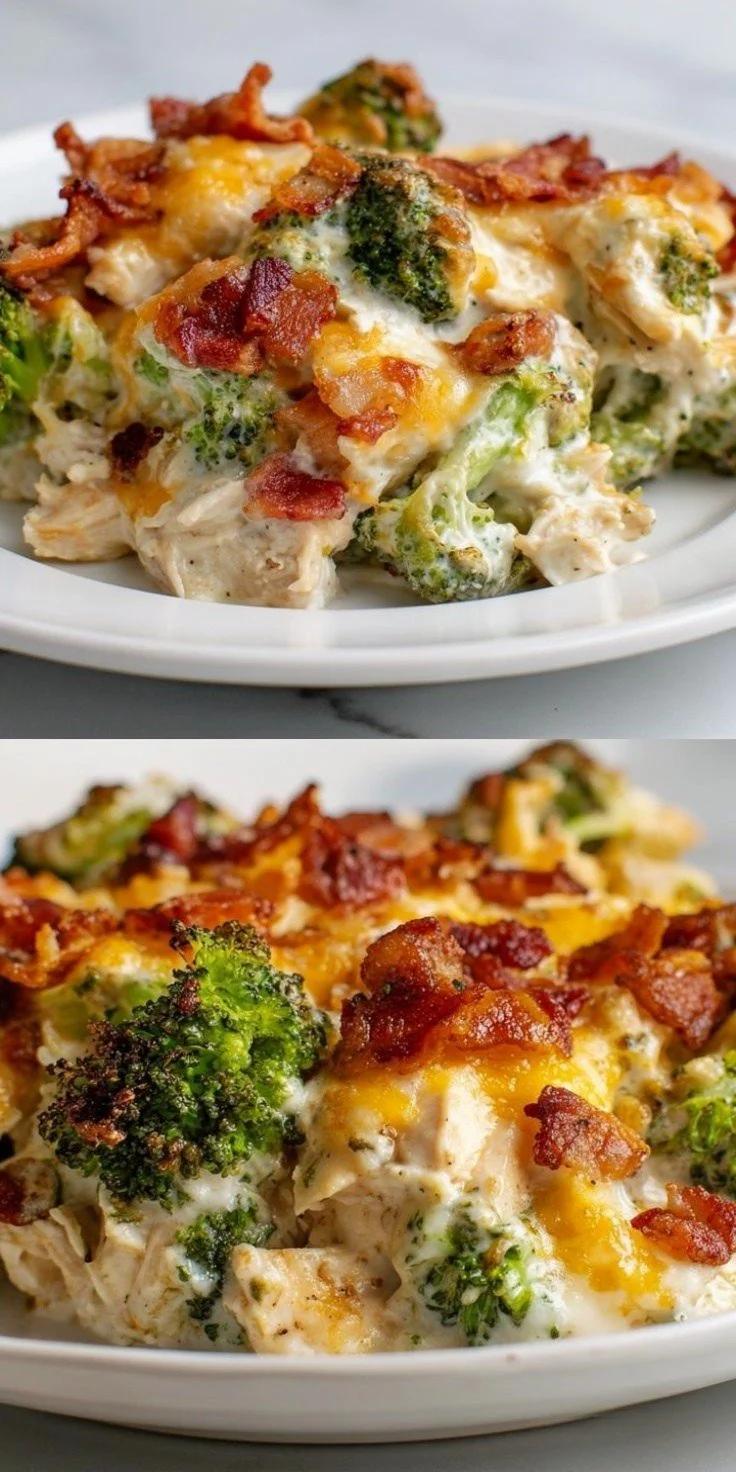 Healthy Low Carb Chicken and Broccoli Casserole